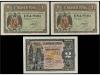 ESTADO ESPAÑOL. Lote 3 billetes 1 (2) y 2 Pesetas. 30 Abril 