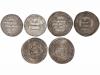 OMEYAS-CALIFATO DE DAMASCO. Lote 3 monedas Dirham. AR. Cecas