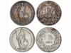 SUIZA. Lote 2 monedas 1 Franco. 1876-B y 1934-B. BERNA. AR. 