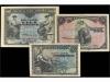 BANCO DE ESPAÑA. Lote 3 billetes 25, 50 y 100 Pesetas. 30 Ju