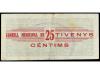 CATALUNYA. 25 Cèntims. 15 Juliol 1937. C.M. de TIVENYS. RARO