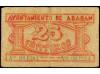 MURCIA. 25 Céntimos. 1937. Ay. de ABARÁN. (Algo sucio). RGH-