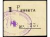 CATALUNYA. 1 Pesseta. C.M. de CORBERA DE TERRA ALTA. Cartón.