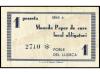 CATALUNYA. 1 Pesseta. 1 Juny 1937. C.M. de POBLE DEL LLIERCA