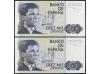 JUAN CARLOS I. Lote 2 billetes 10.000 Pesetas. 24 Setiembre 