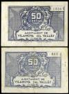 CATALUNYA. Lote 3 billetes 50 Cèntims (2) y 1 Pesseta. VILA