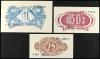 Lote 3 billetes 25, 50 Cèntims y 1 Peseta. 502 BATALLÓN. 126