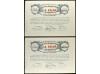 ANTIGUOS. Lote 4 billetes Debe al portador 15 Pesetas. 1 Jun