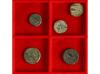 MONEDAS HISPÁNICAS. Lote 5 monedas Cuadrante (2) y Semis (3)