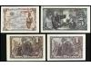 ESTADO ESPAÑOL. Lote 4 billetes 1 y 5 Pesetas. 1943 a 1945. 