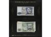 Lote 3 álbums con alrededor 40 billetes 1 Peseta a 5.000 Pes