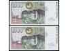 JUAN CARLOS I. Lote 2 billetes 1.000 Pesetas. 12 Octubre 199