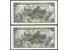 ESTADO ESPAÑOL. Lote 2 billetes 5 Pesetas. 15 Junio 1945. Ca