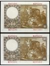ESTADO ESPAÑOL. Lote 2 billetes 100 Pesetas. 2 Mayo 1948. Ba