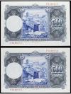 ESTADO ESPAÑOL. Lote 2 billetes 500 Pesetas. 22 Julio 1954. 
