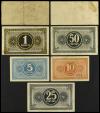CATALUNYA. Lote 7 billetes 5 Cèntims a 1 Pesseta. 1937. Aj. 