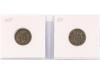 ISABEL II. Lote 2 monedas 2 Maravedís. 1845 y 1846. SEGOVIA.