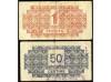 CATALUNYA. Lote 2 billetes 50 Cèntims y 1 Pesseta. C.M. d´IS