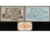 CATALUNYA. Lote 3 billetes 5, 50 Cèntims y 1 Pesseta. Abril 