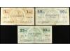 CATALUNYA. Lote 3 billetes 25, 50 Cèntims y 1 Pesseta. Juny 