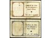 CATALUNYA. Lote 2 billetes 50 Cèntims y 1 Pesseta. 21 Març 1