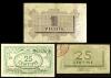 CATALUNYA. Lote 3 billetes 25 Cèntims (2) y 1 Pesseta (2). 