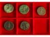 Lote 5 monedas Dupondio. ANTONINO PIO (2), MARCO AURELIO, NE