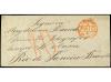 ✉ AUSTRIA. 1877. MARIAHILF (Viena) a RIO DE JANEIRO. 5 kr. r