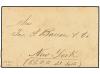 ✉ COLOMBIA. Sc. 142 (10). 1891. BOGOTÁ a NEW YORK. Sobre con