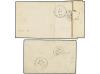✉ ITALIA. 1880-81. Two covers franked with 10 cents. orange 