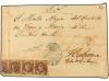 ✉ ESPAÑA. Ed. 61 (5). 1863. MADRID a LA HABANA. Plica Judici
