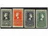 ** ESPAÑA. Ed. 1077/78, 1081/82. CENTENARIO. Valores altos. 