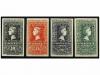 ** ESPAÑA. Ed. 1077/78, 1081/82. CENTENARIO. Valores altos. 
