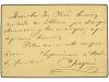 ✉ FILIPINAS. 1879. CEBU a MANILA. Entero Postal con habilita