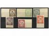 ** ESPAÑA. Ed. 745/50. SERIE COMPLETA SIN DENTAR (papel gris