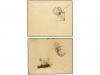 ✉ CUBA. 1896-1899. CUATRO cartas dirigidas a ESPAÑA con marc
