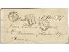 ✉ BRASIL. 1886. RÍO DE JANEIRO a FRANCIA. 100 reis lila (4) 