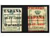 ** ESPAÑA E. LOCALES PATRIOTICAS: DURANGO. Ed. 1A, 1B. 1 cto