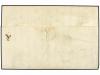 ✉ CUBA. 1847. HABANA a CALELLA (Barcelona), Marca CORREO MAR