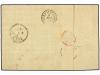 ✉ HUNGRIA. 1874. BUDAPEST a FRANCIA. 5 kr. rojo y 10 kr. azu