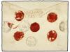 ✉ FRANCIA. Yv. 80(3), 81(2), 82, 92. 1884. TOUR-ST-GELIN a N