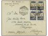 ✉ MARRUECOS. Ed. 297/04(4). 1949. TETUAN a MALAGA. Serie com