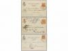 ✉ ESPAÑA. Ed. 218 (3). 1900. Tres tarjetas postales de Hause