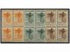 ** ESPAÑA. Ed. 792/800. SERIE COMPLETA en bloques de cuatro,