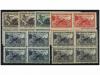 ** ESPAÑA. Ed. 792/800. SERIE COMPLETA en bloques de cuatro,