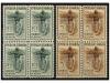 ** ESPAÑA. Ed. 792/800. SERIE COMPLETA en bloques de cuatro,