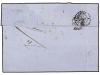 ✉ ESPAÑA. Ed. 53F. 1862. BARCELONA a PARÍS. 12 cuartos carmí