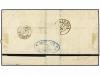 ✉ ESPAÑA. Ed. 108 F, 109 (3). 1871. BARELONA a BUENOS AIRES.