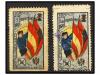 ESPAÑA GUERRA CIVIL. MÁLAGA. 5 cts. y 10 cts. TRIBUTO MÉDICO