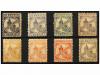 ESPAÑA: VIÑETAS. VALENCIA. 1 SENTIM. Serie de 8 viñetas. (Na